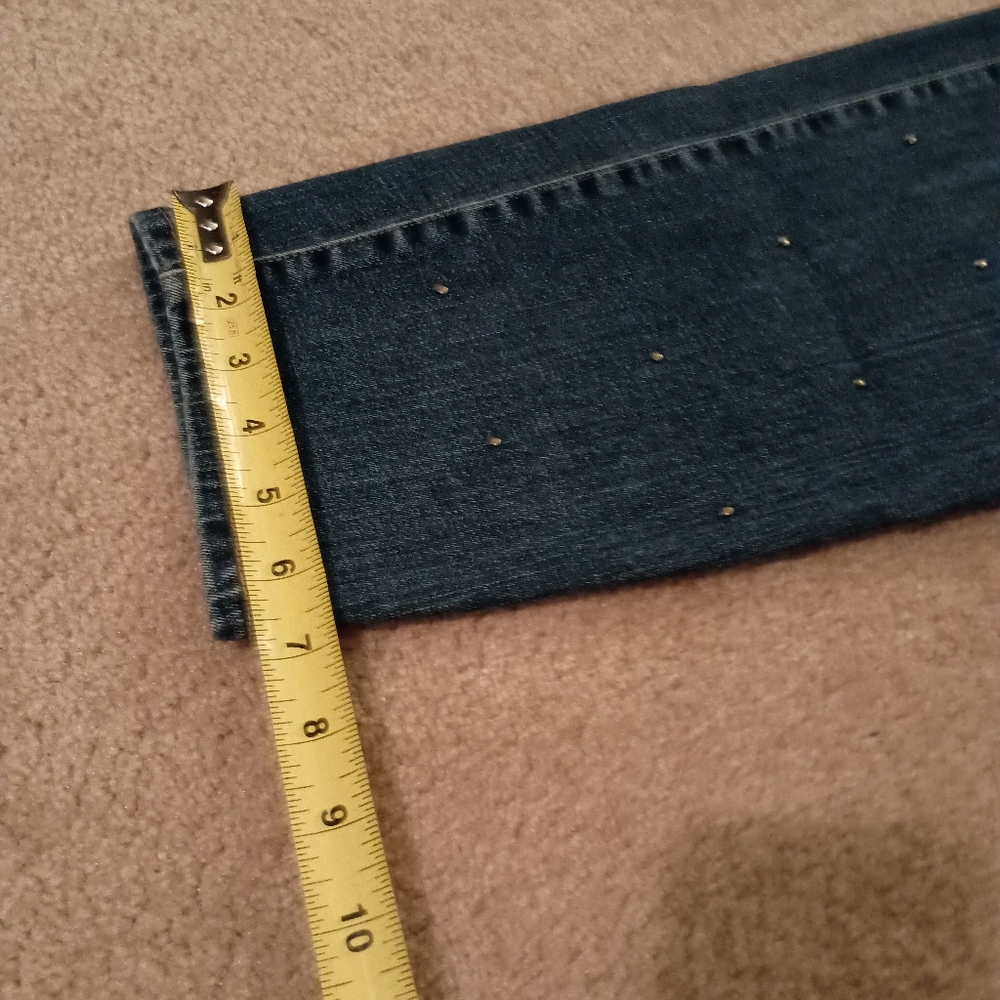 Talbots Studded Flawless Slim Ankle Jeans Size 16P Classic Denim Style Y2K - Picture 9 of 14